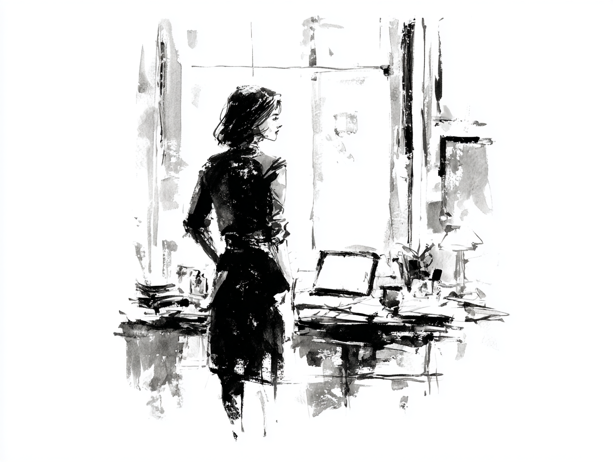 Professional aan het werk op bureau